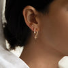 Clover Hoops Topaz 18k Gold Plate