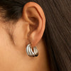Ripple Hoop Earrings