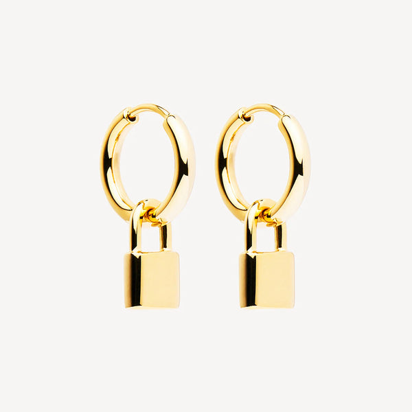 Love Lock Huggie Earrings