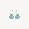 Capella Aquamarine Sterling Silver Huggie