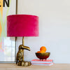 Drum Shade Velvet Fuchsia