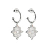 Small Hoop Earrings with Mother of Pearl