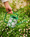 Tumbling Flowers Green Watering Can
