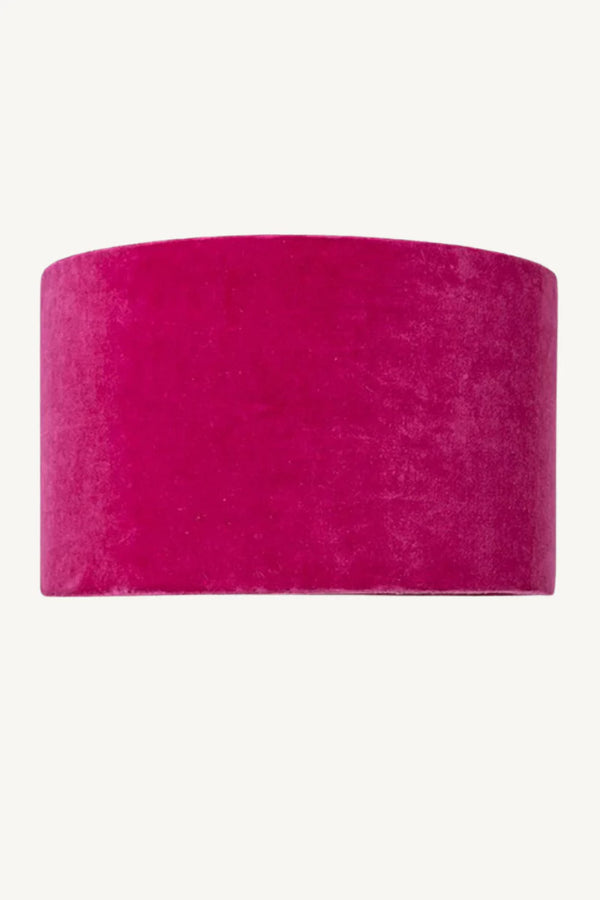 Drum Shade Velvet Fuchsia