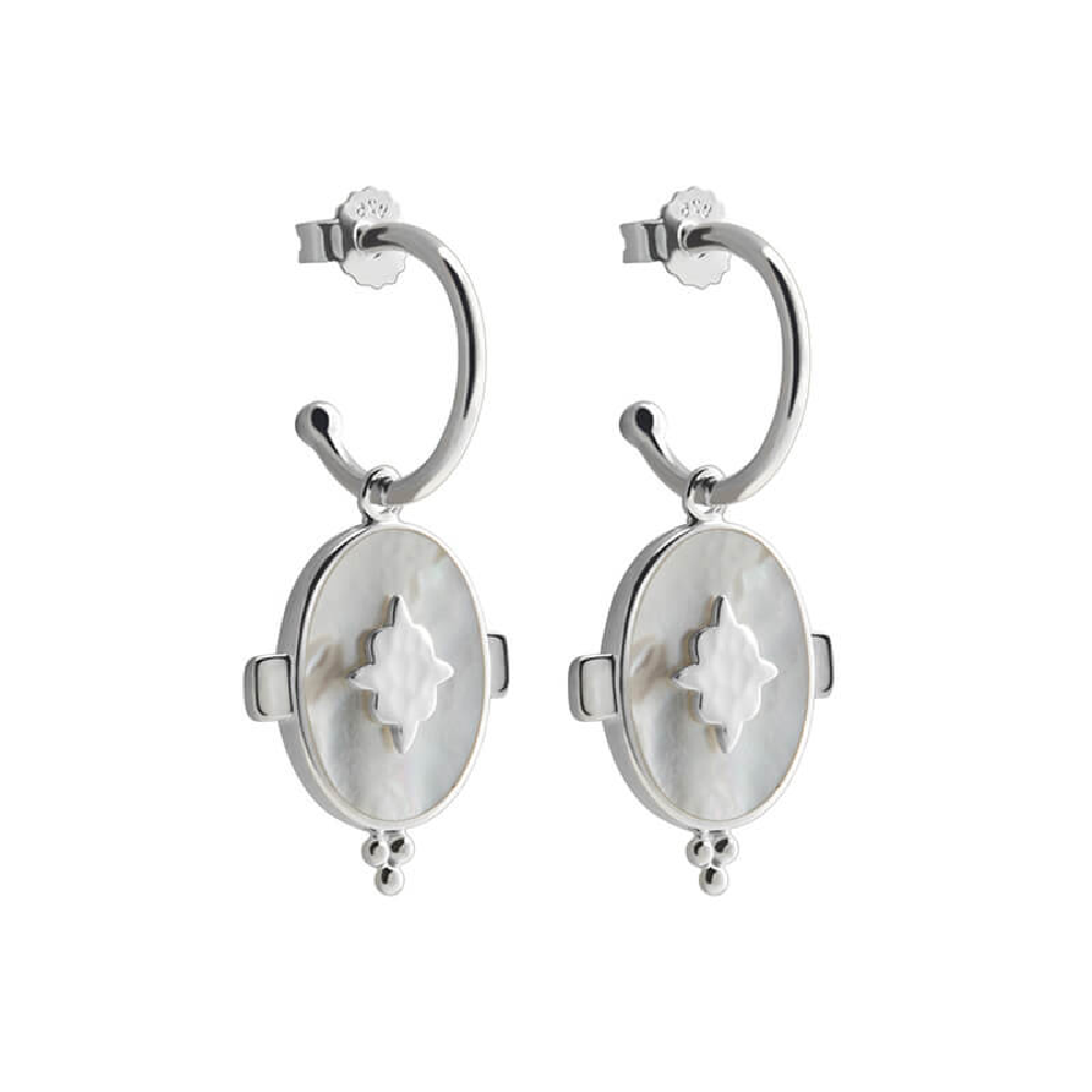 Oval Mother of Pearl Earrings