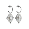 Oval Mother of Pearl Earrings