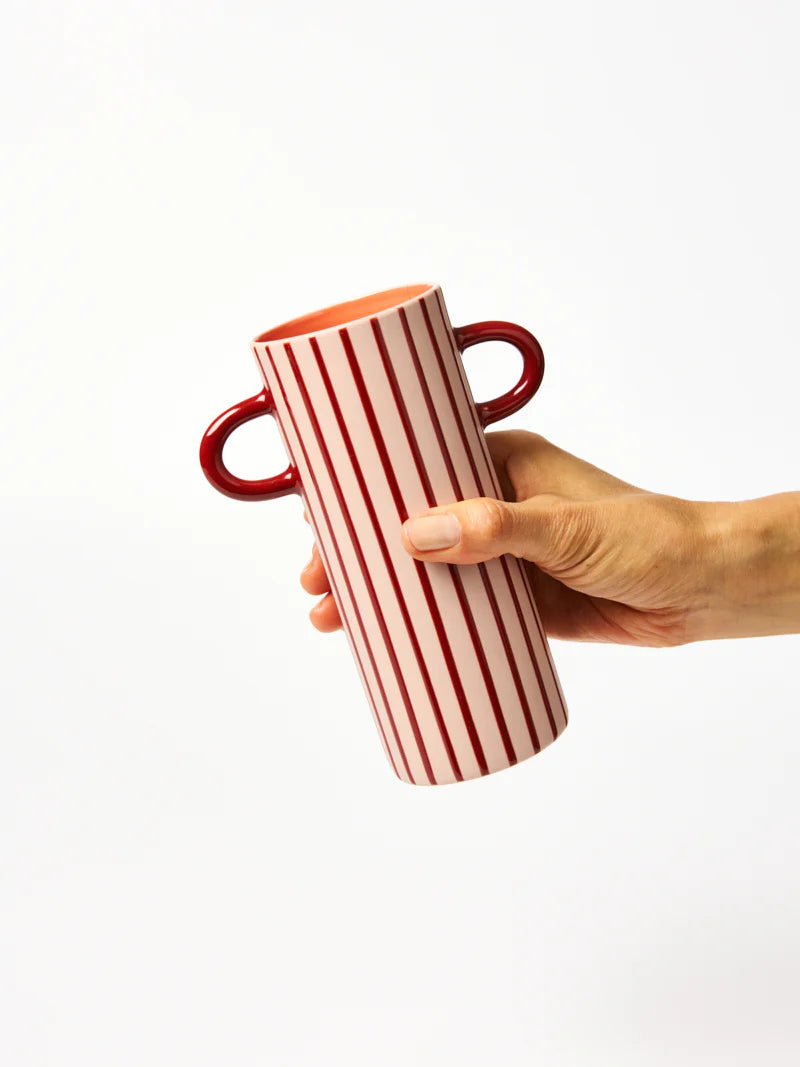 Griffe Bud Vase Pink Stripe