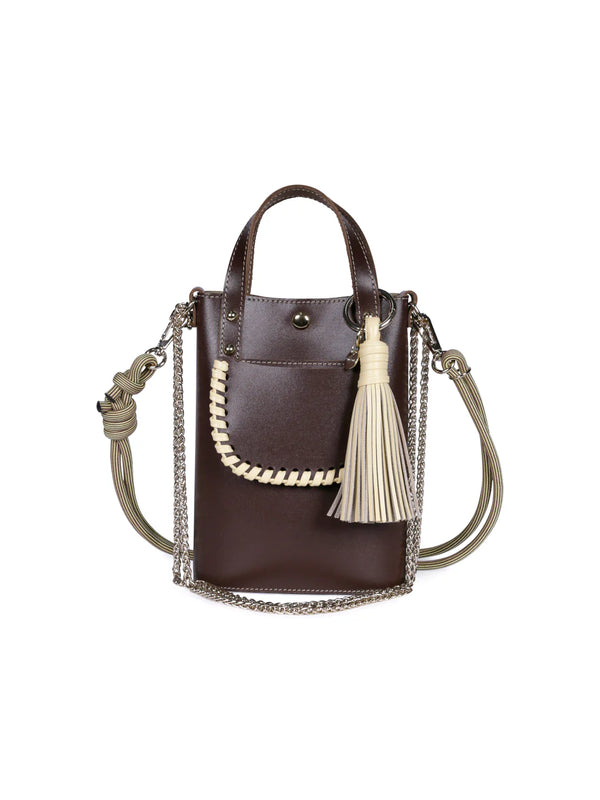Ame Calf Leather Craie bag