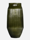 Cut Glass Large Vase - Moss