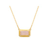 Celestial Rose Quartz Necklace 18kt Yellow Gold Plate