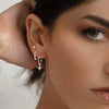 Clover Hoops Topaz Sterling Silver