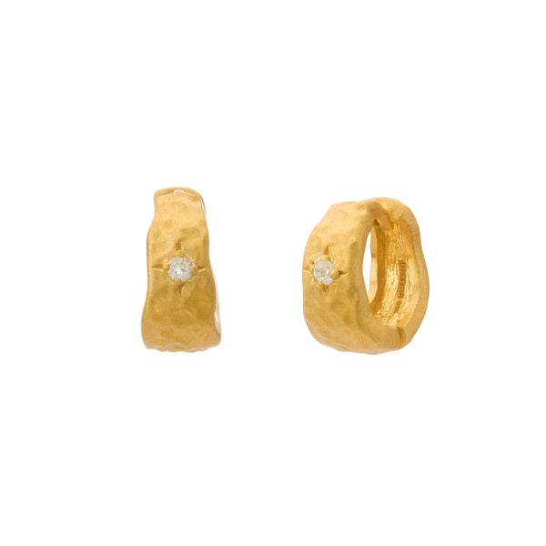 Cosmic Love Small Huggies 18k Gold Plate