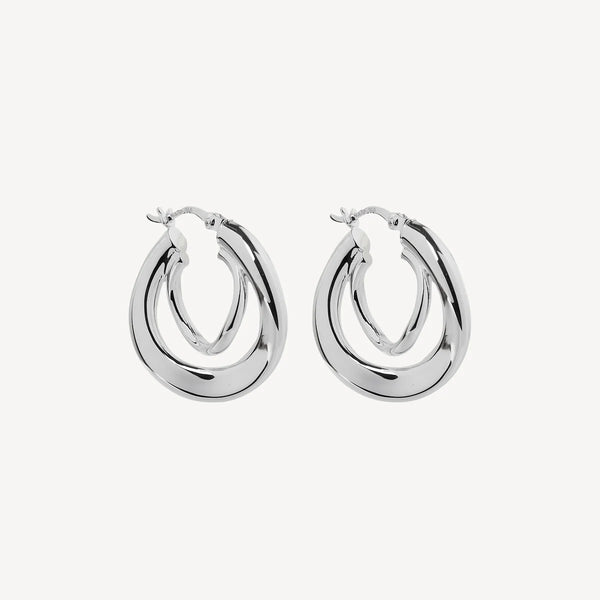 Baby Strudel Sterling Silver Hoop