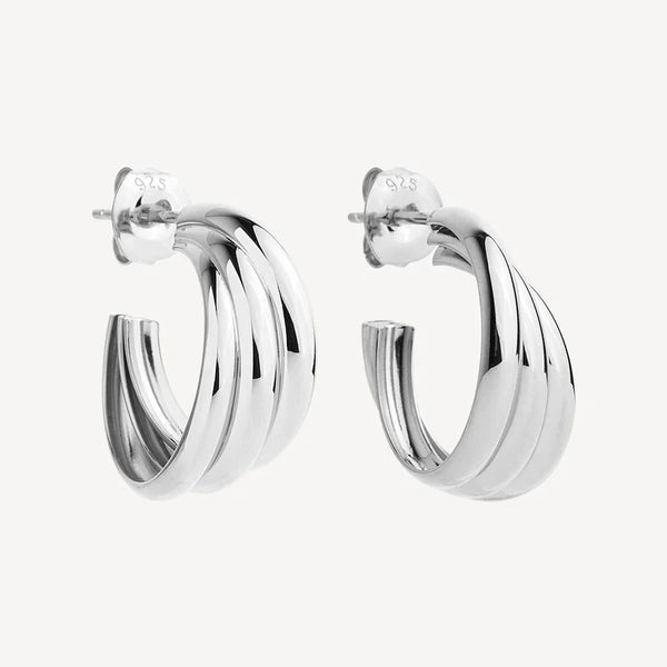 Ripple Hoop Earrings