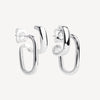 The Illusionist Double Hoop Silver Earrings