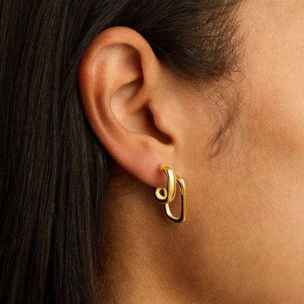 The Illusionist Double Hoop 14k Gold (Copy)