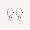 Amore Hoop Earrings Silver