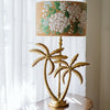 Double Palm Lamp Base Antique Gold