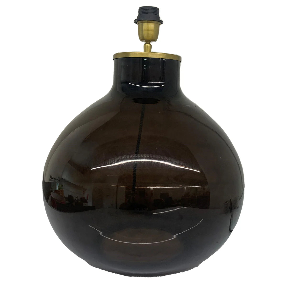 Glass Ball Lamp Base Charcoal