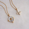 MOP Oval Necklace Gold Plate