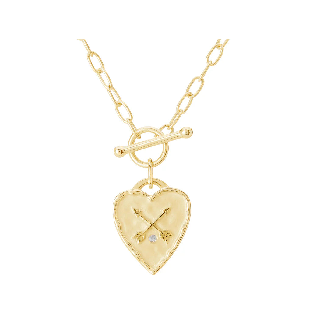 Heart Fob Necklace 18kt g