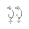 Clover Hoops Topaz Sterling Silver