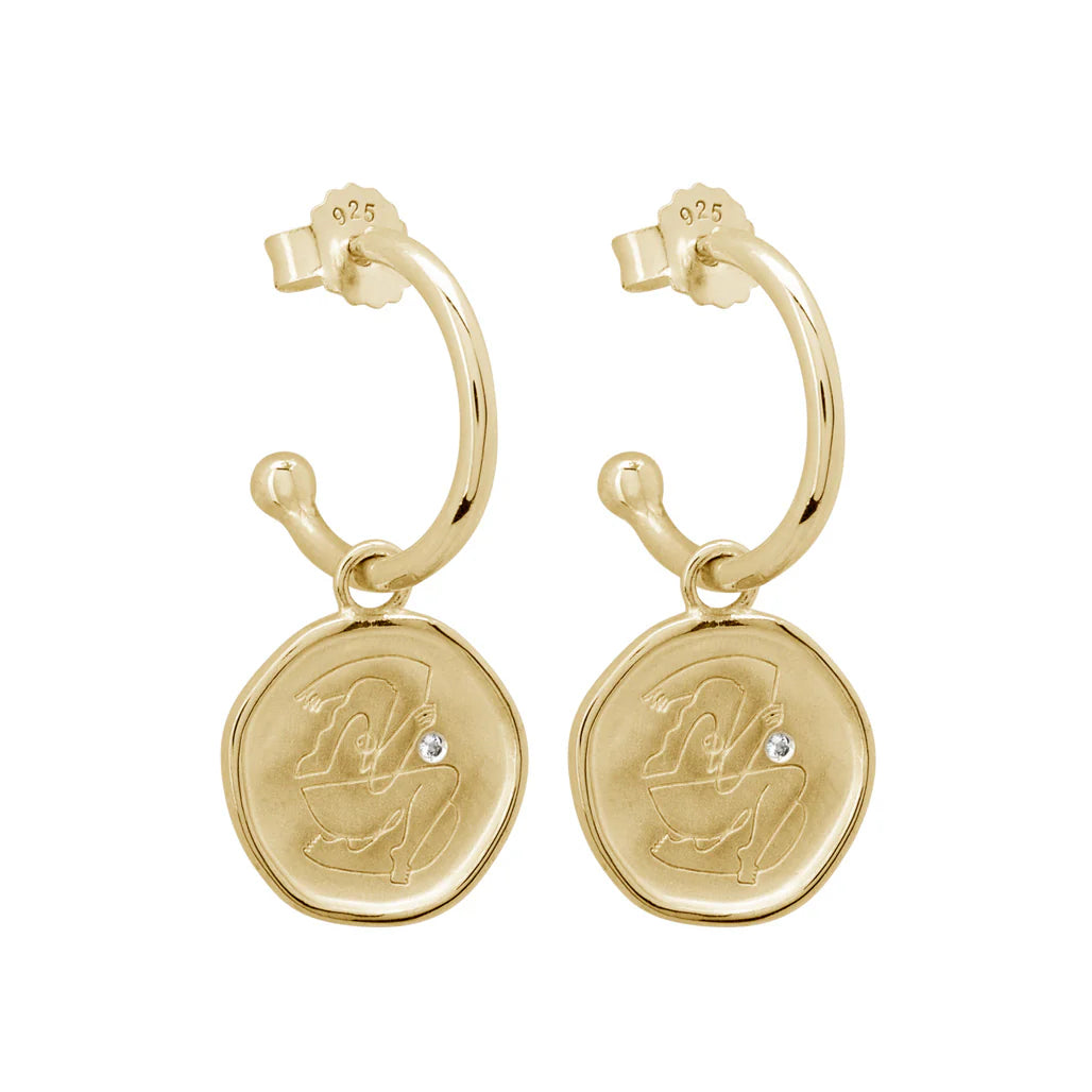 Empowerment Hoops 18k Gold Plate