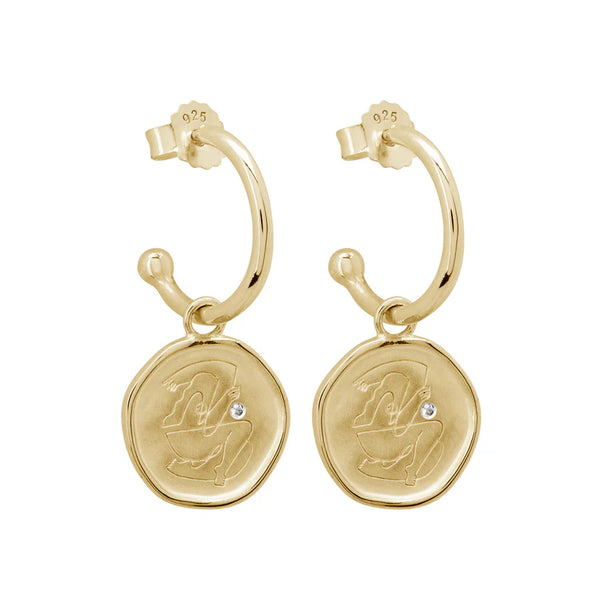 Empowerment Hoops 18k Gold Plate