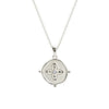 Sahara Medallion Necklace with White Topaz