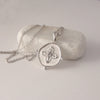 Sahara Medallion Necklace with White Topaz