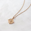 Sahara Medallion Necklace with White Topaz