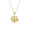Sahara Medallion Necklace with White Topaz