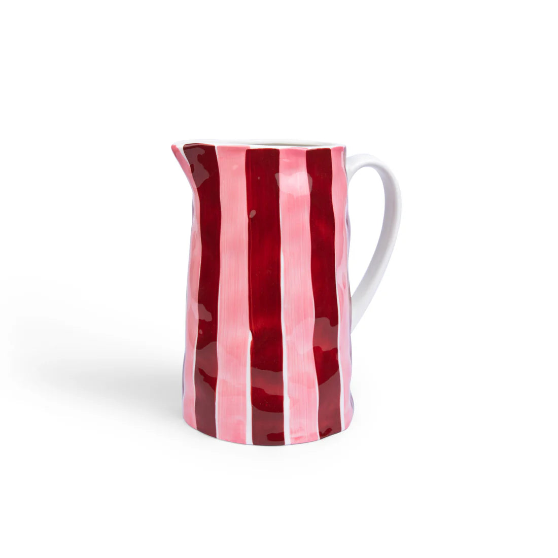 Pink and Burgundy Medium Stripe Jug