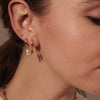 Huggie Baguette Peridot 18k Gold Plate