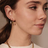 Huggie Baguette Peridot 18k Gold Plate