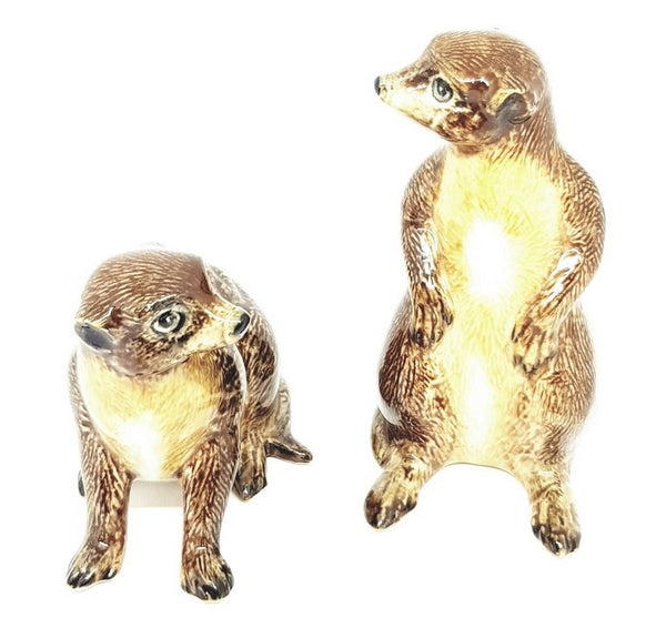 Porcelain Meerkat Set of 2