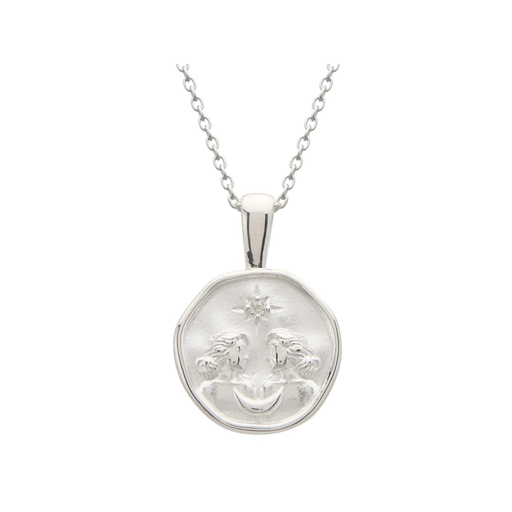 Gemini Necklace Sterling Silver