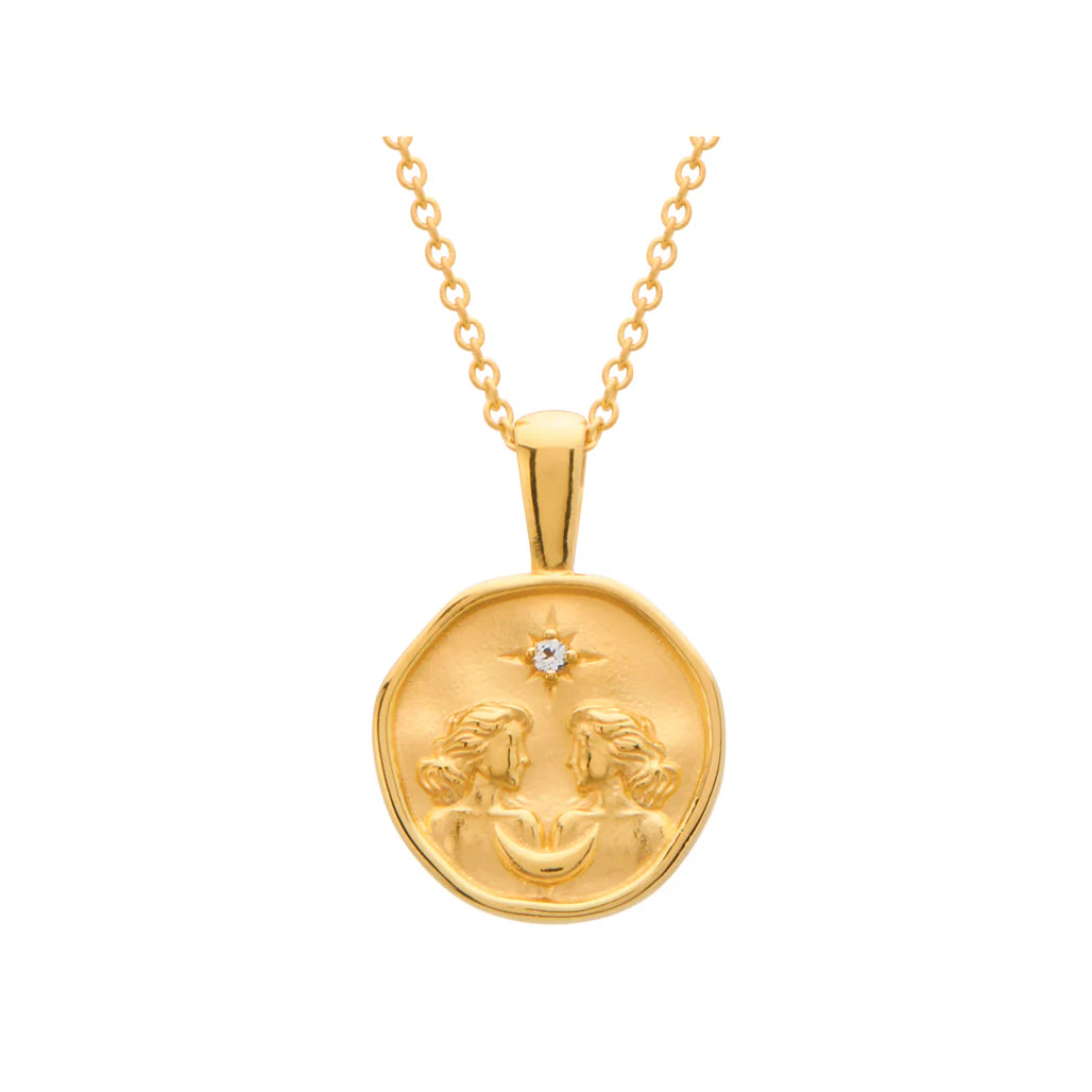Gemini Necklace 18k Gold
