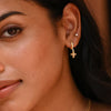 Desert Flower Huggie 18kt Gold Plate