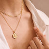 Sahara Medallion Necklace with White Topaz