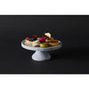 Marble/wood footed cake stand