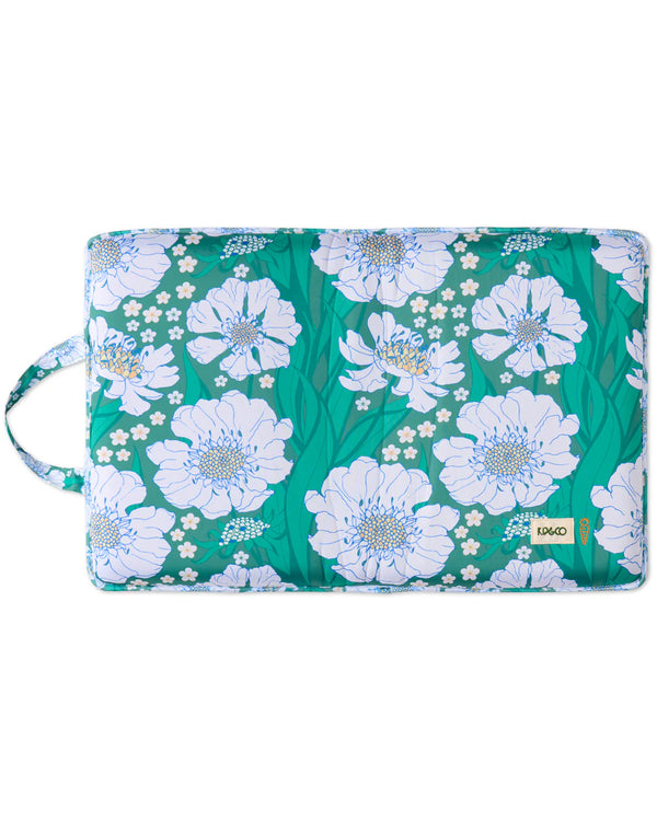Tumbling Flowers Green Garden Kneeling Mat