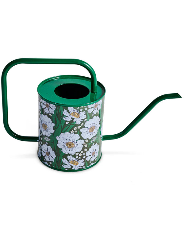 Tumbling Flowers Green Watering Can