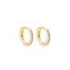 Petites 11mm Hoop Earrings with White Topaz