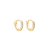 Petites 9mm Hoop Earrings with White Topaz