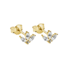 Lotus Studs with White Topaz
