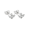 Lotus Studs with White Topaz