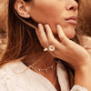 Petites 9mm Hoop Earrings with White Topaz